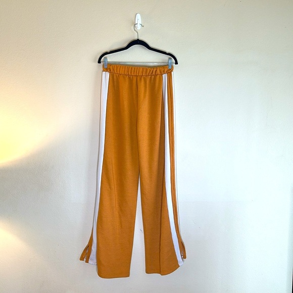 WIN WIN Wide Leg Sweatpants Pull On With A Drawstring Pumpkin Color Size Large - Picture 5 of 8